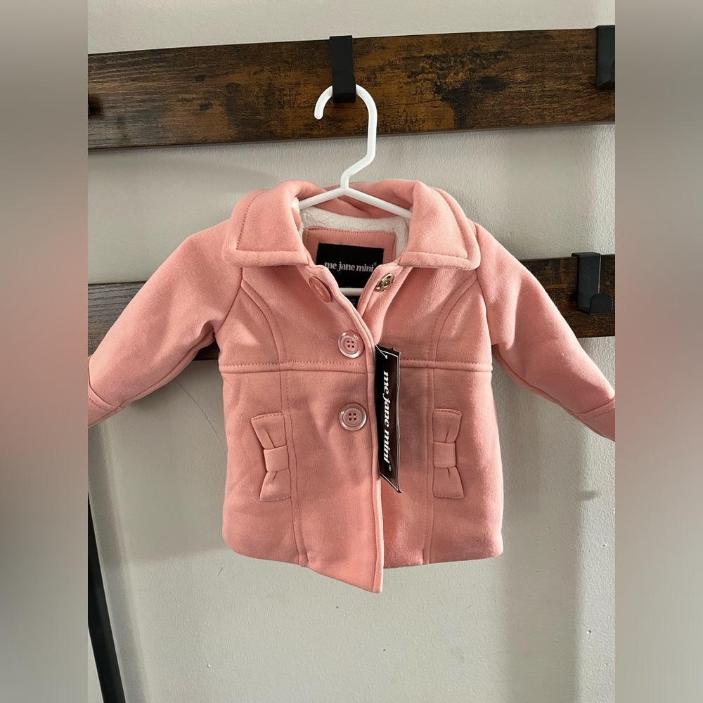 Me Jane Mini button up pink coat